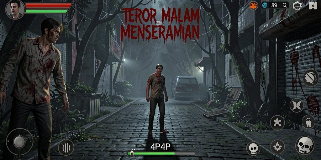 Gameplay menakutkan dari 4P4P dengan suasana Horror yang mencekam.