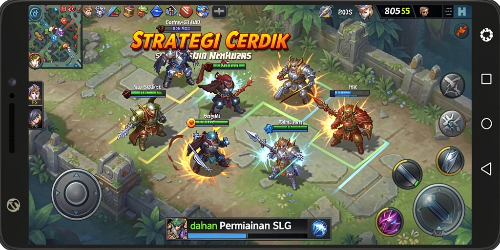 Tampilan gameplay 8055 yang mendebarkan dan strategis.