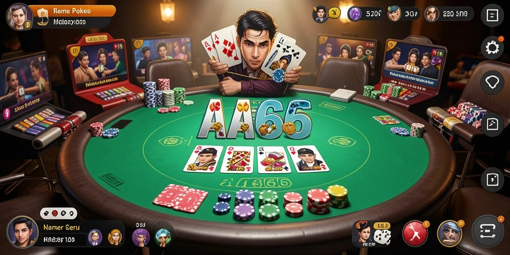 Tampilan utama gameplay AA666 yang menarik dan seru.