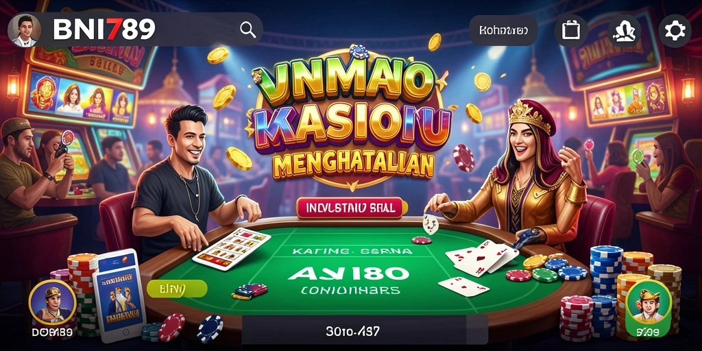 Tampilan gameplay seru di BNI789 menunjukkan kesenangan kasino.