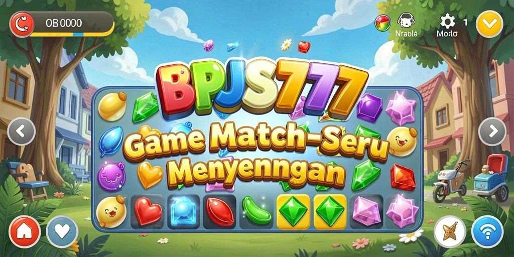 Tangkapan layar gameplay seru dari BPJS777 yang menampilkan aksi Match-3.