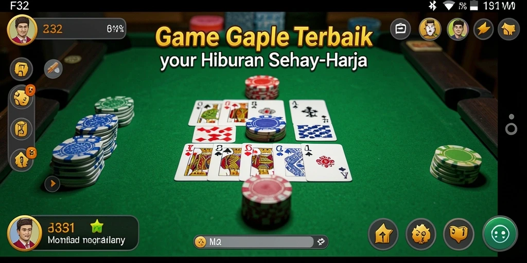 Gambaran tampilan gameplay Gaple yang seru dan interaktif di F32.
