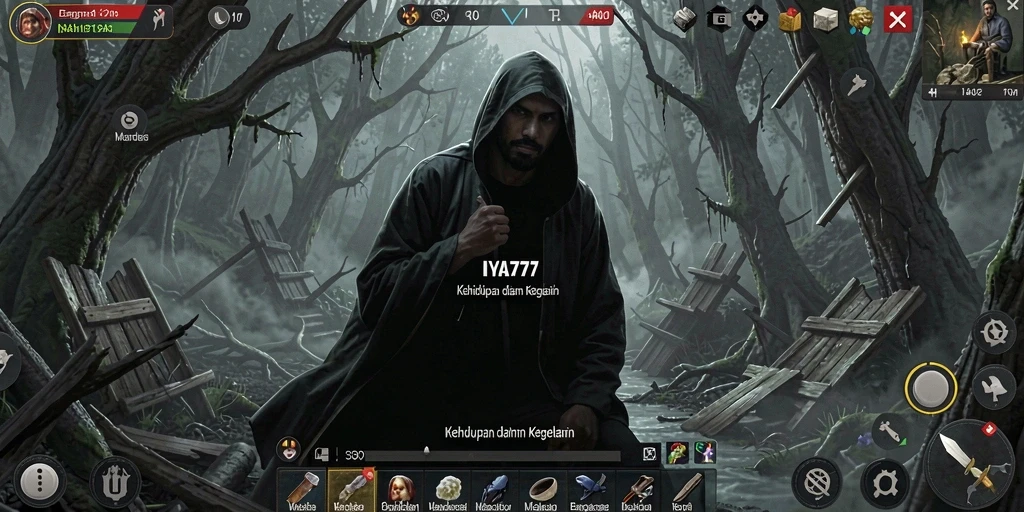 Tangkapan layar menakutkan dari gameplay IYA777 yang menampilkan suasana horor.