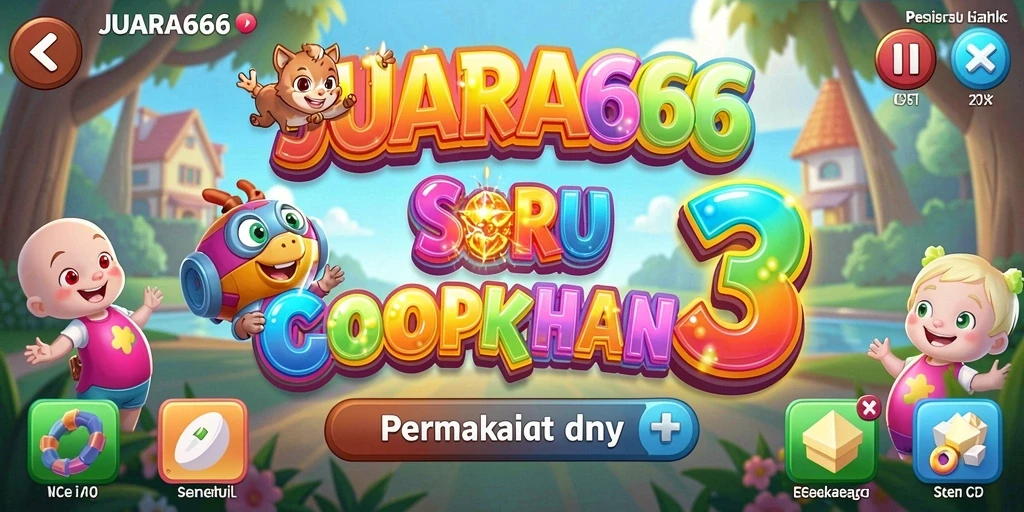 Tampilan gameplay Match-3 yang seru dan penuh warna.