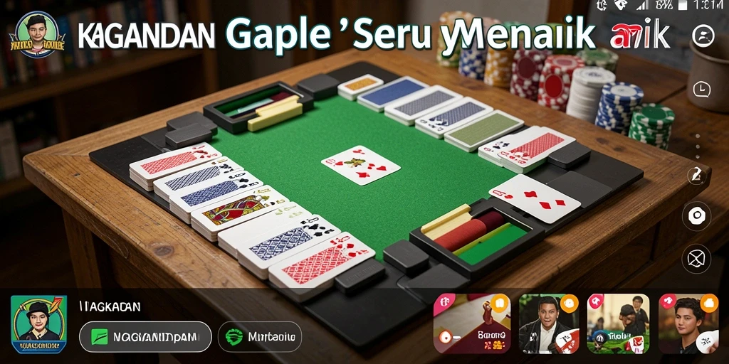 Gameplay menarik dalam KAGANDAN dengan pemain Gaple lainnya.