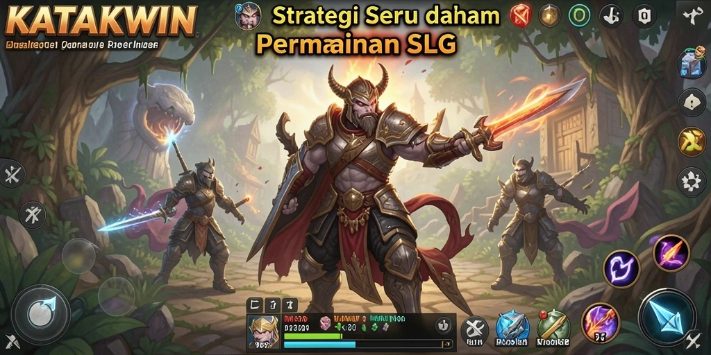 Tangkapan layar gameplay KATAKWIN dengan aksi strategi yang mendebarkan.