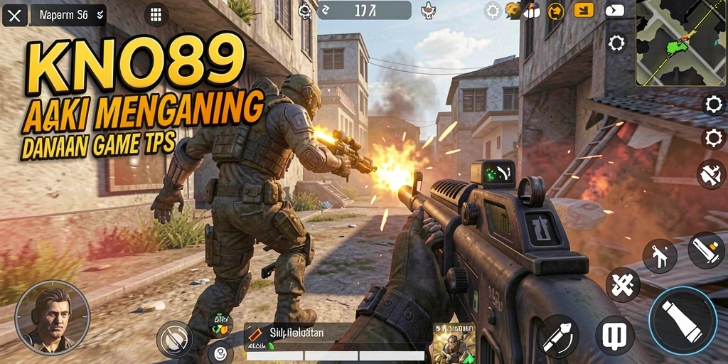 Screenshot KNO89 menampilkan aksi seru dalam gameplay TPS.