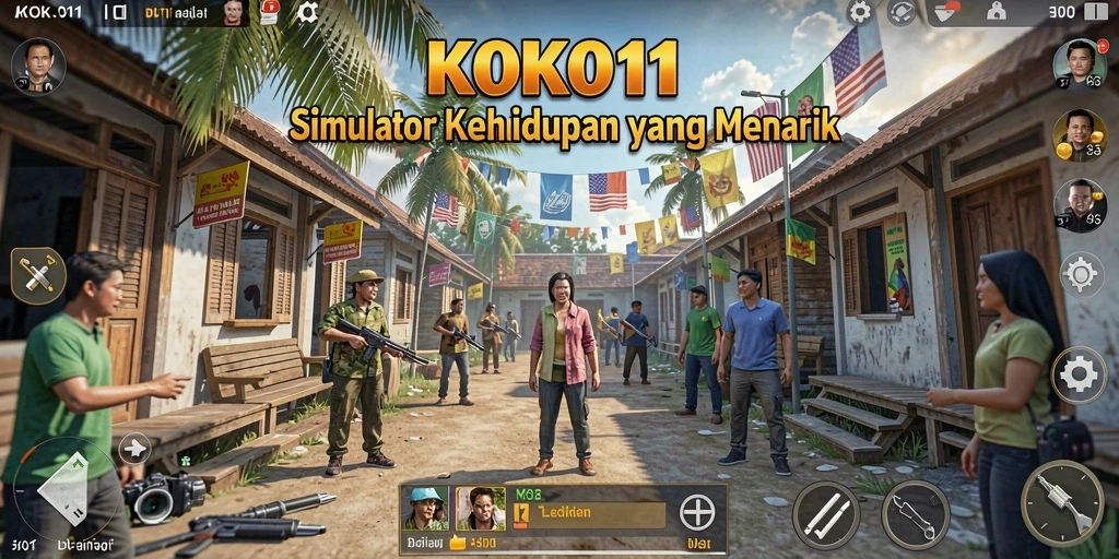 Screenshot gameplay KOKO11 dengan interaksi sosial yang mengasyikkan.