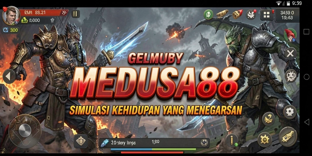 Screenshot dari gameplay MEDUSA88 yang menunjukkan interaksi karakter.