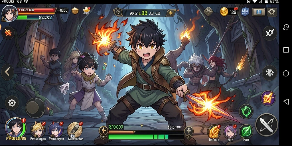Screenshot gameplay dari PROBET88 yang menunjukkan karakter Anime beraksi.