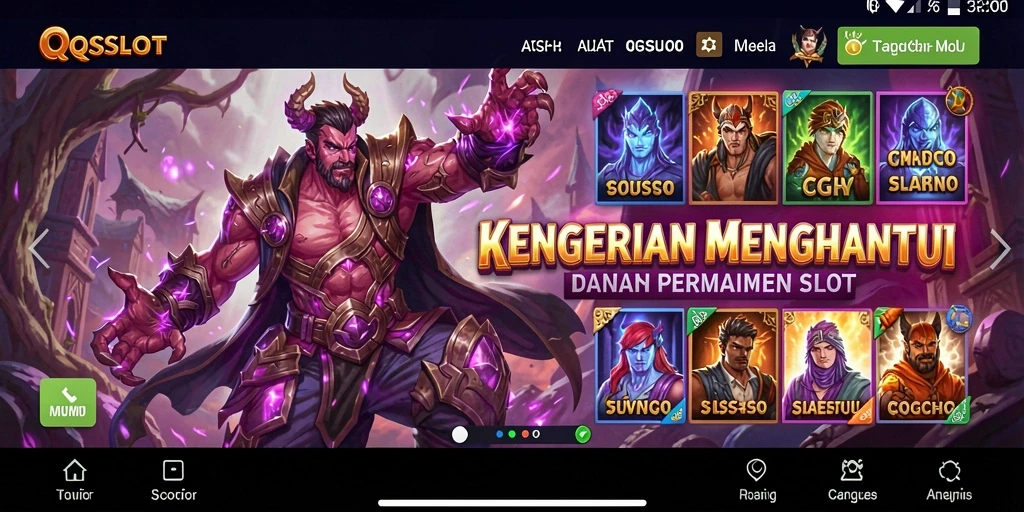 Screenshot gameplay QQSLOT yang menampilkan suasana horor mencekam.