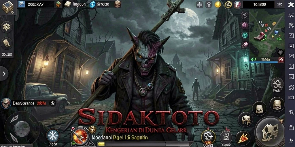 Tampilan gameplay seram dan menegangkan dari SIDAKTOTO.