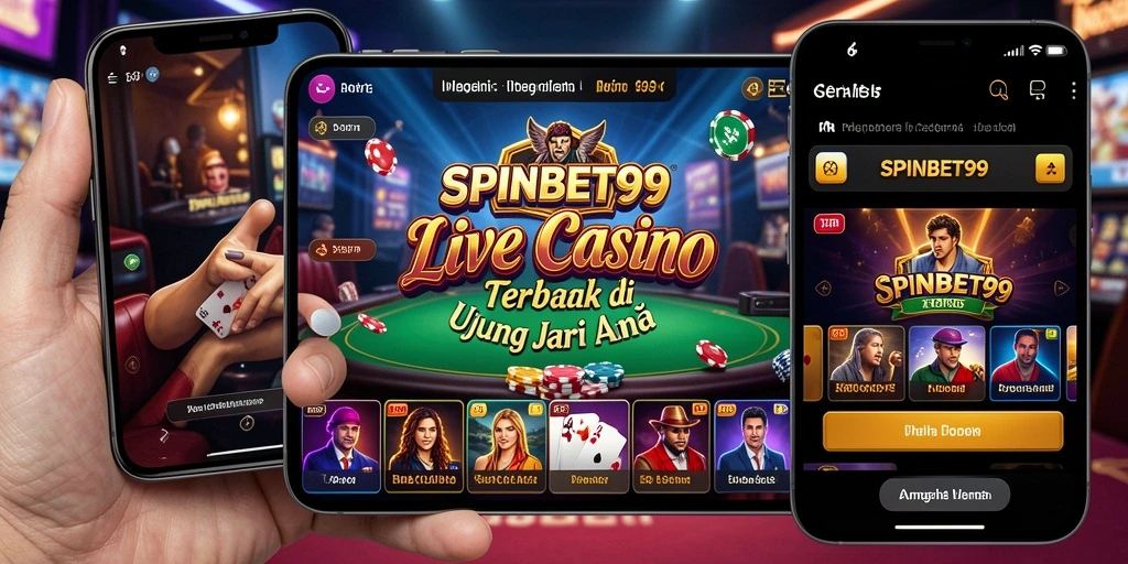 Tampilan gameplay Live Casino yang menarik dari SPINBET99.