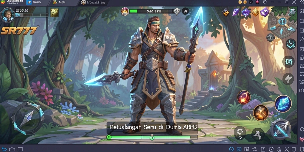 Screenshot menampilkan aksi pertempuran epik dalam SR777.