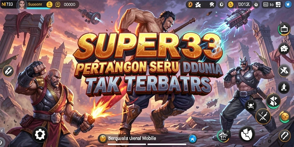 Gameplay seru bertarung dalam SUPER33 dengan berbagai karakter unik.