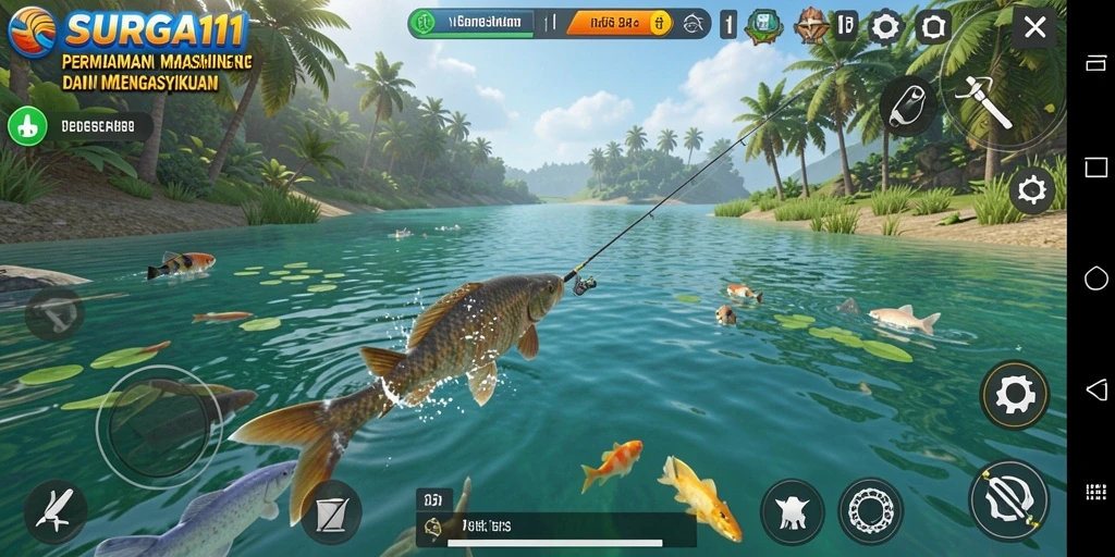 Tangkapan ikan besar dalam gameplay SURGA11 yang menarik.