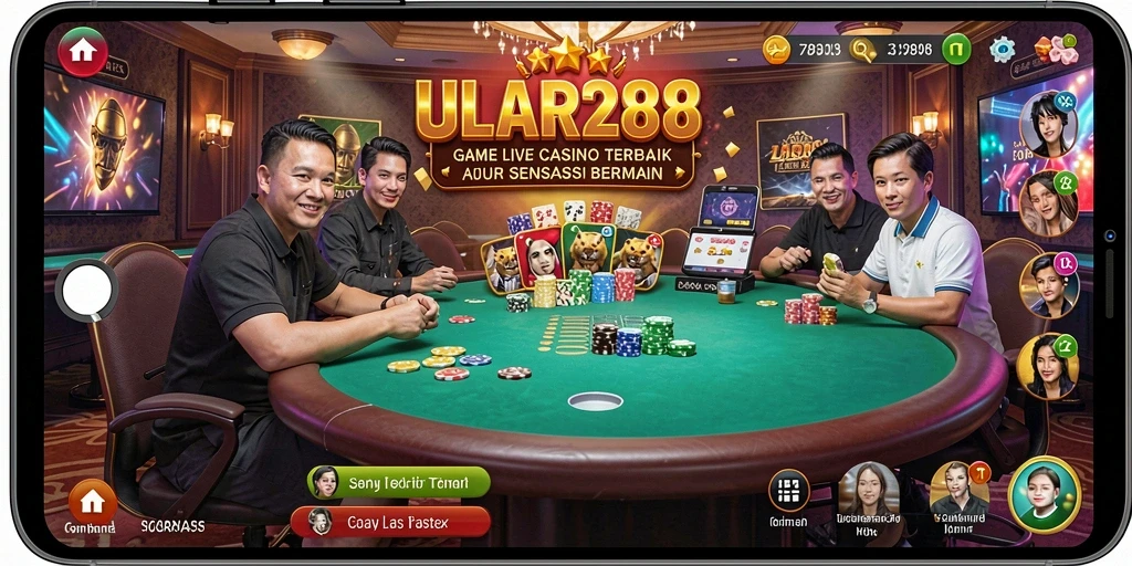 Tampilan gameplay menarik dan interaktif dari aplikasi Live Casino ULAR288.