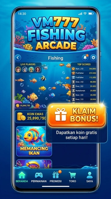 Screenshot fitur unggulan aplikasi di platform vm777.